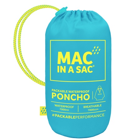 MAC IN A SAC PONCHO NEON BLUE