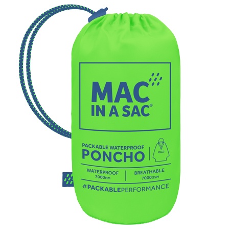 MAC IN A SAC PONCHO NEON GREEN