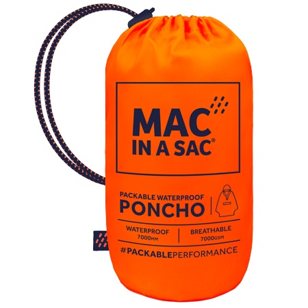 MAC IN A SAC PONCHO NEON ORANGE