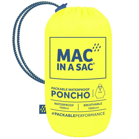 MAC IN A SAC PONCHO NEON YELLOW