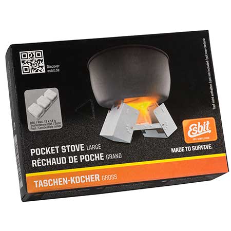 ESBIT POCKET STOVE LARGE INLCUDING 12x14 g SOLID FUEL TABLETS